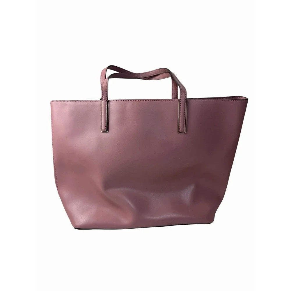 Kate Spade New York Pink Leather Butterfly Tote Shoulder Bag Large Shopper